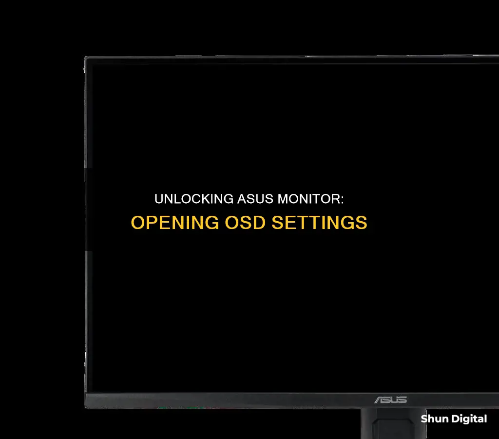 how to open osd asus monitor