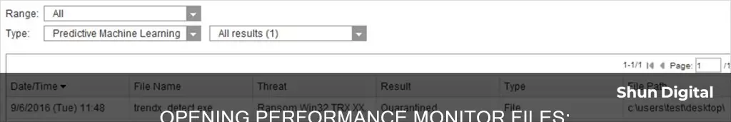 how to open performance monitor file pml