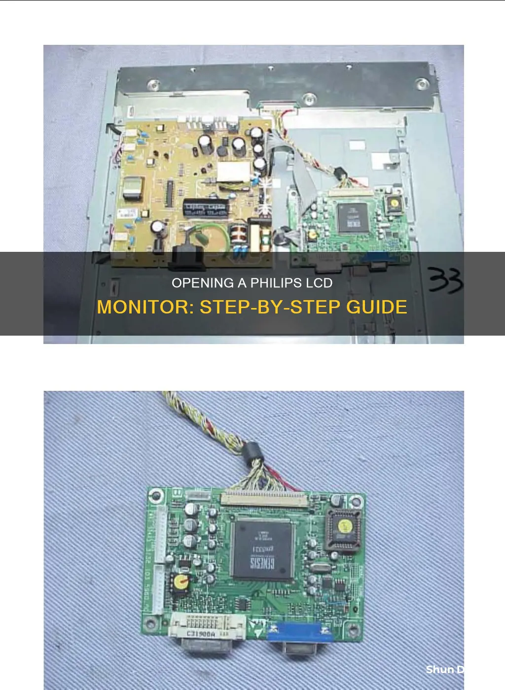 how to open philips lcd monitor