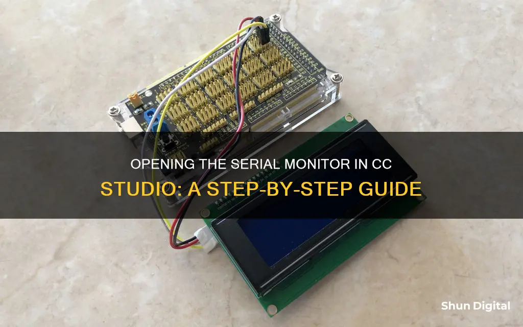 how to open serial monitor cc studio