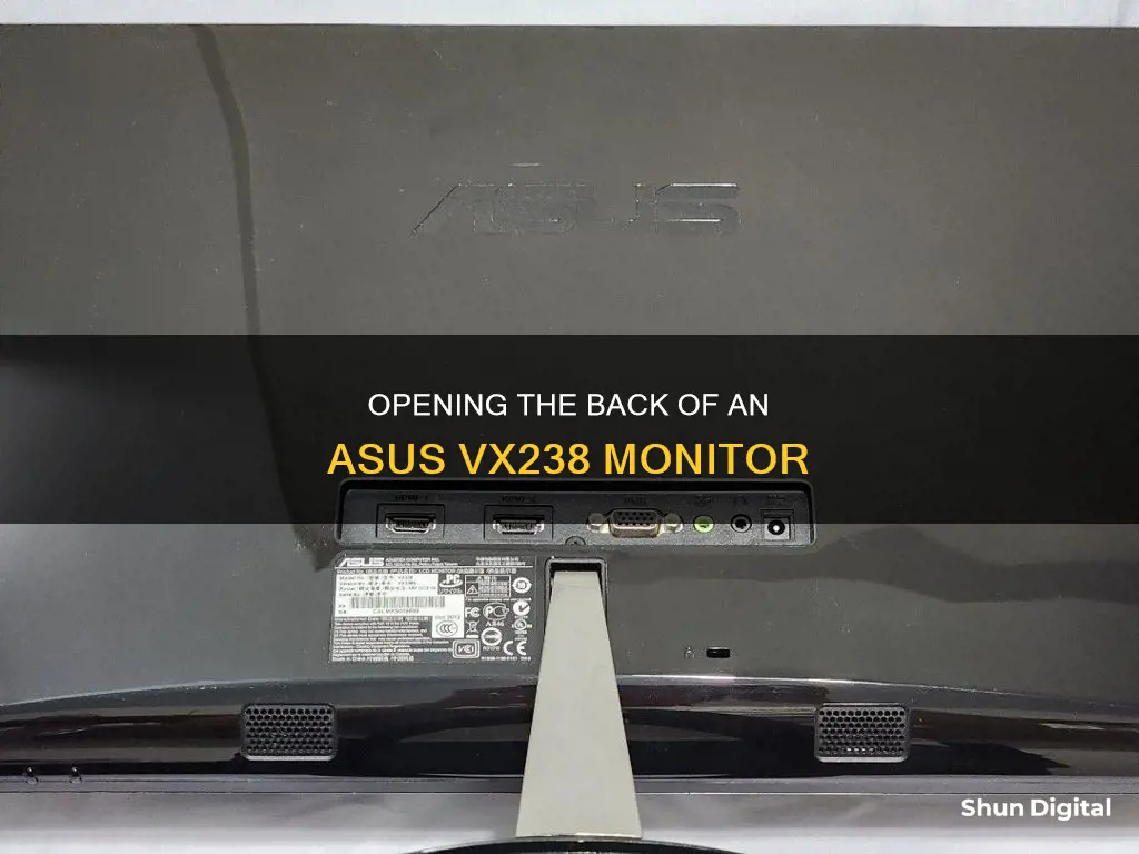 how to open the back of my asus vx238 monitor