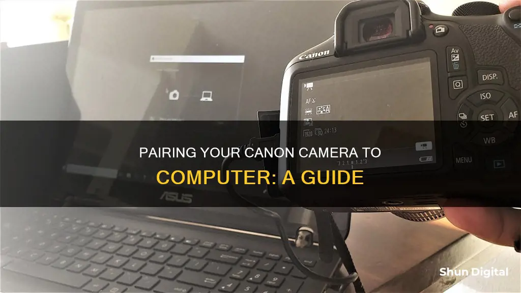 how to pair camera to computer eos utility