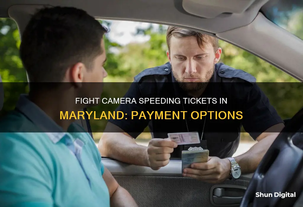 how to pay a camera speeding ticket in maryland