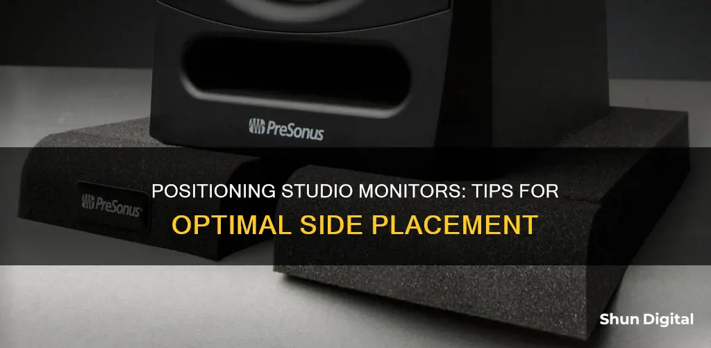 how to place studio monitors on their side