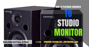 Playback Cakewalk: Studio Monitor Connection Guide