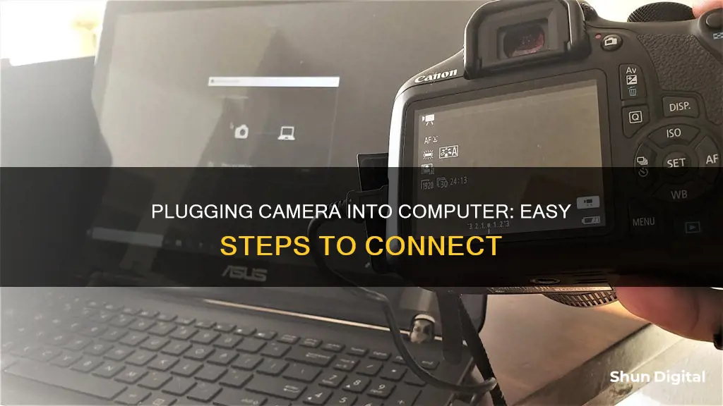 how to plug camera into computer