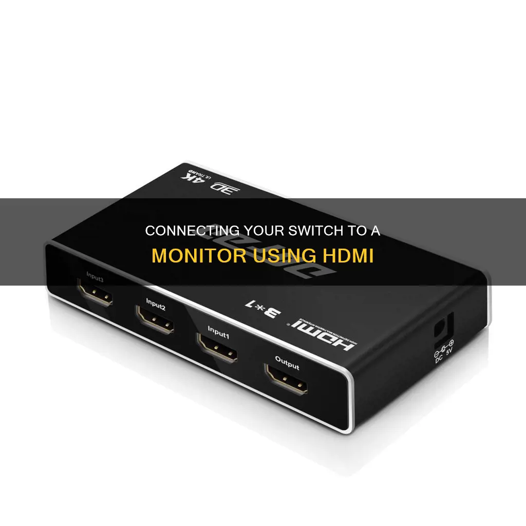 how to plug in switch to monitor with hdmi