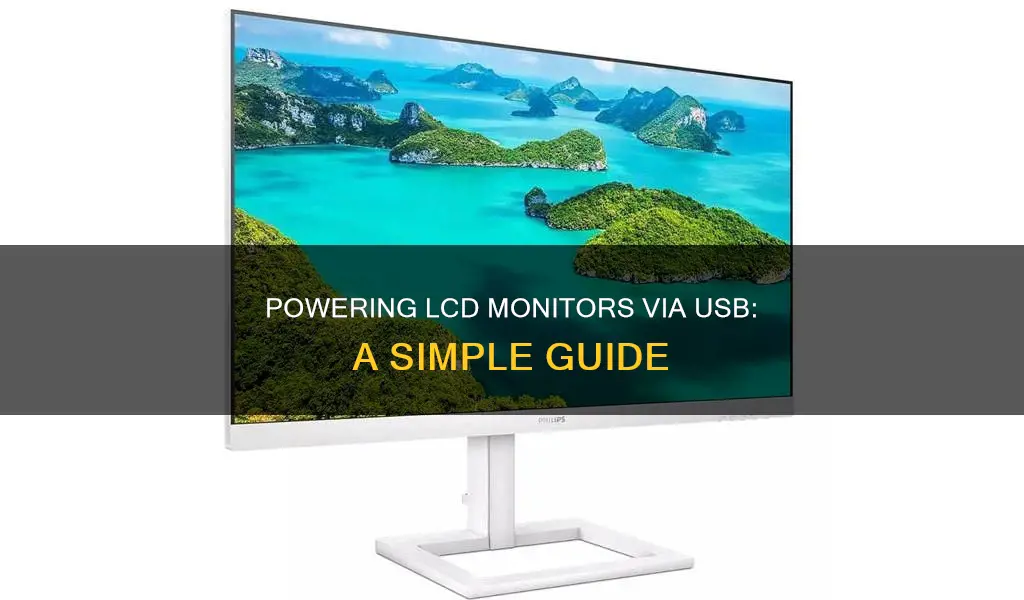 how to power an lcd monitor with a usb