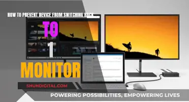 Preventing Device from Switching Back to One Monitor