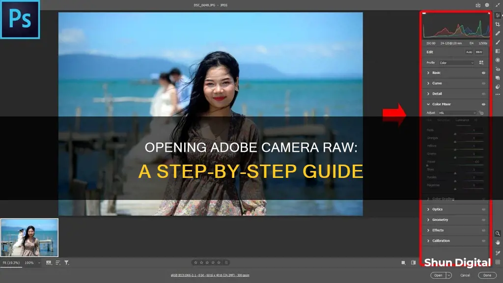 how to pull up adobe camera raw