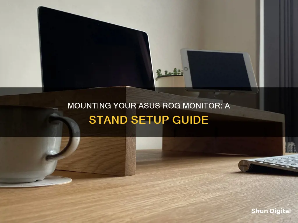 how to put asus rog monitor on a stand