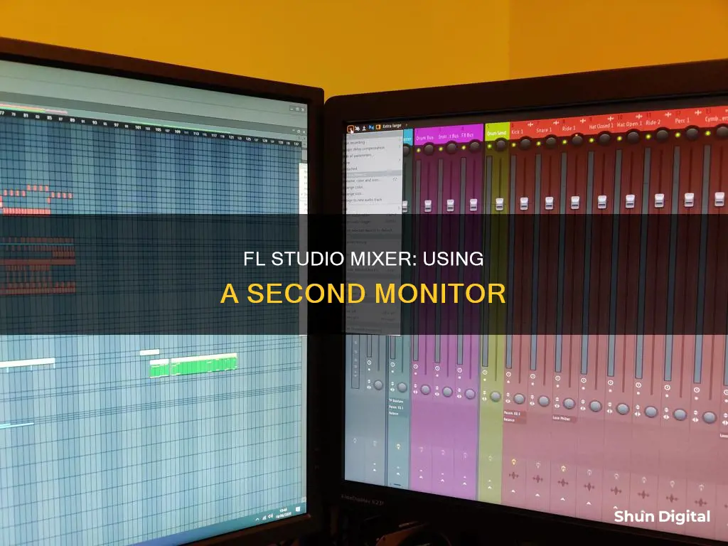 how to put fl studio mixer on other monitor