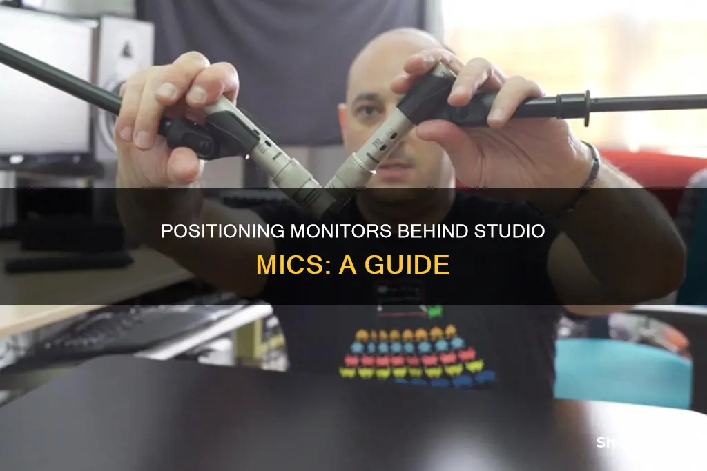 how to put the monitors in background the studio mic