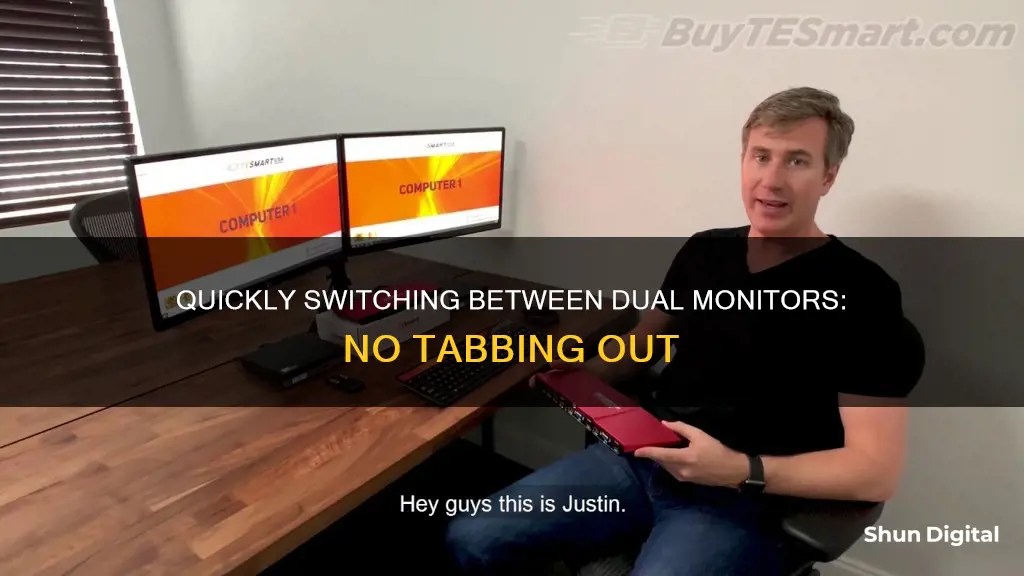 how to quick switch between duel monitors without tabing out