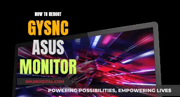 Troubleshooting Guide: Rebooting Your ASUS Monitor and G-SYNC