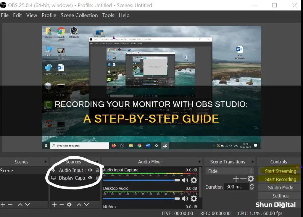 how to record monitor with obs studio