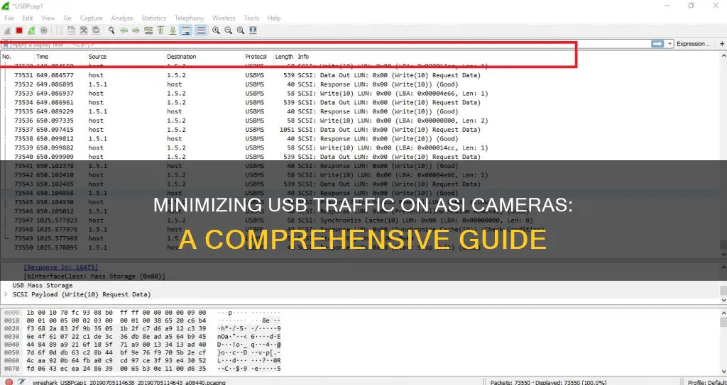 how to reduce usb traffic on asi camera