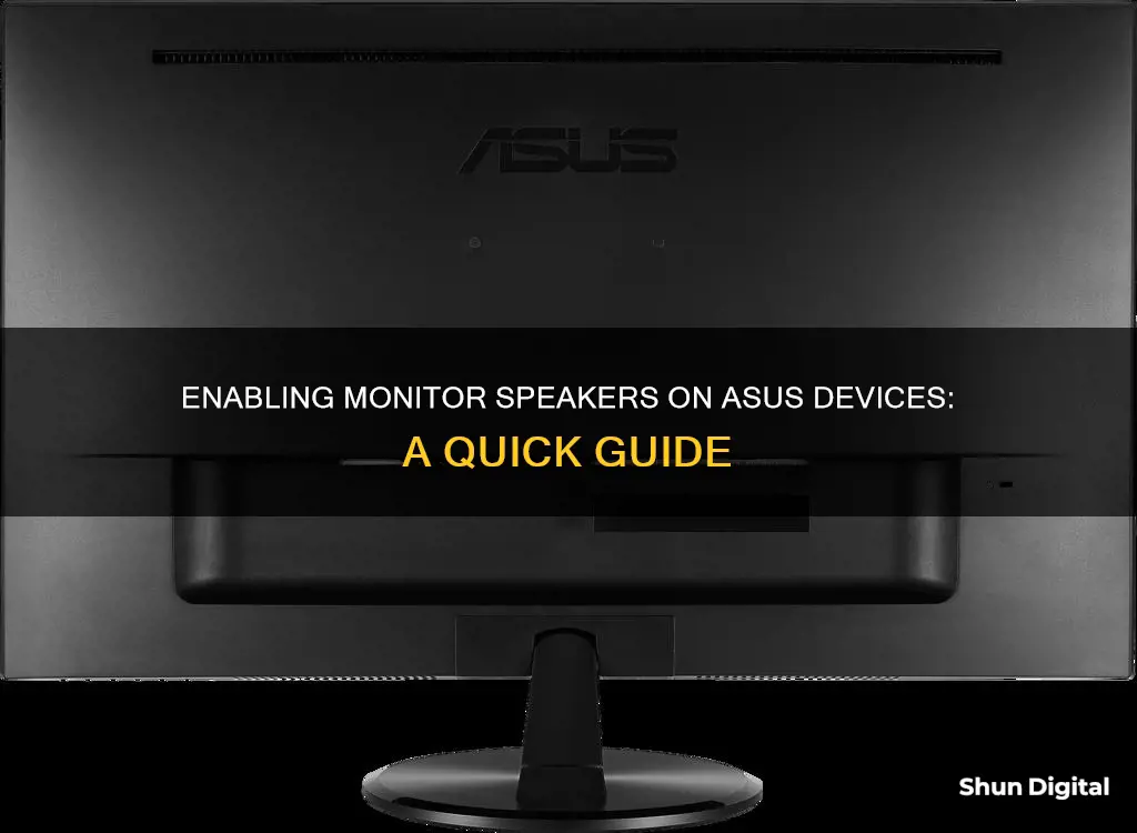 how to reenable asus monitor speakers