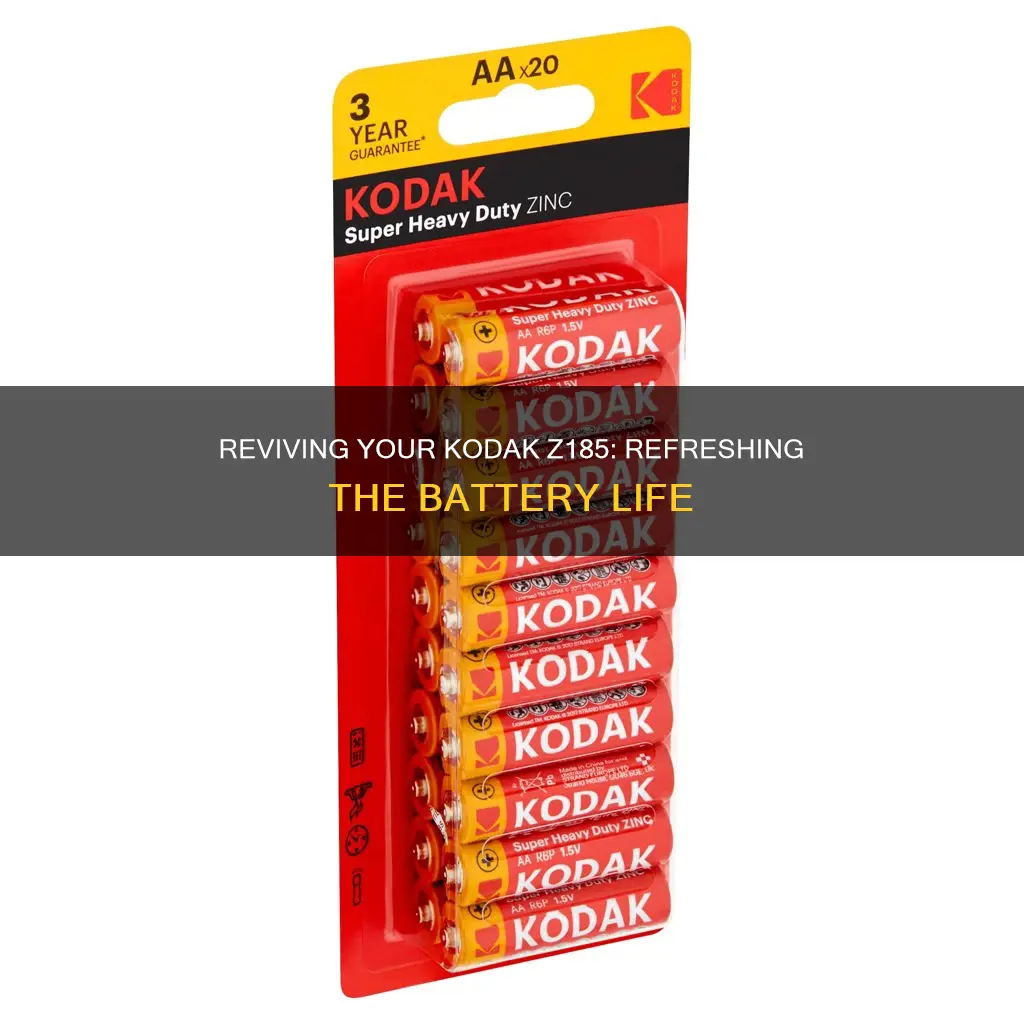 how to refresh battery kodak z185 camera