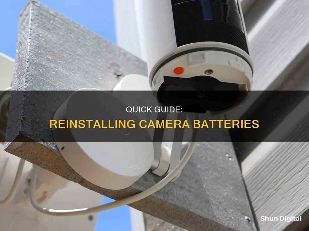 how to reinstall camera battery