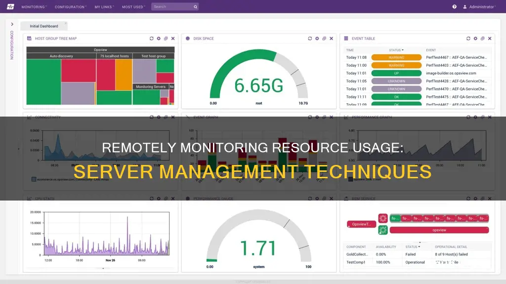 how to remotely monitor resource usage server