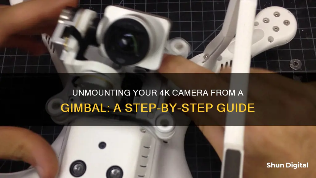 how to remove 4k camera from gimbal