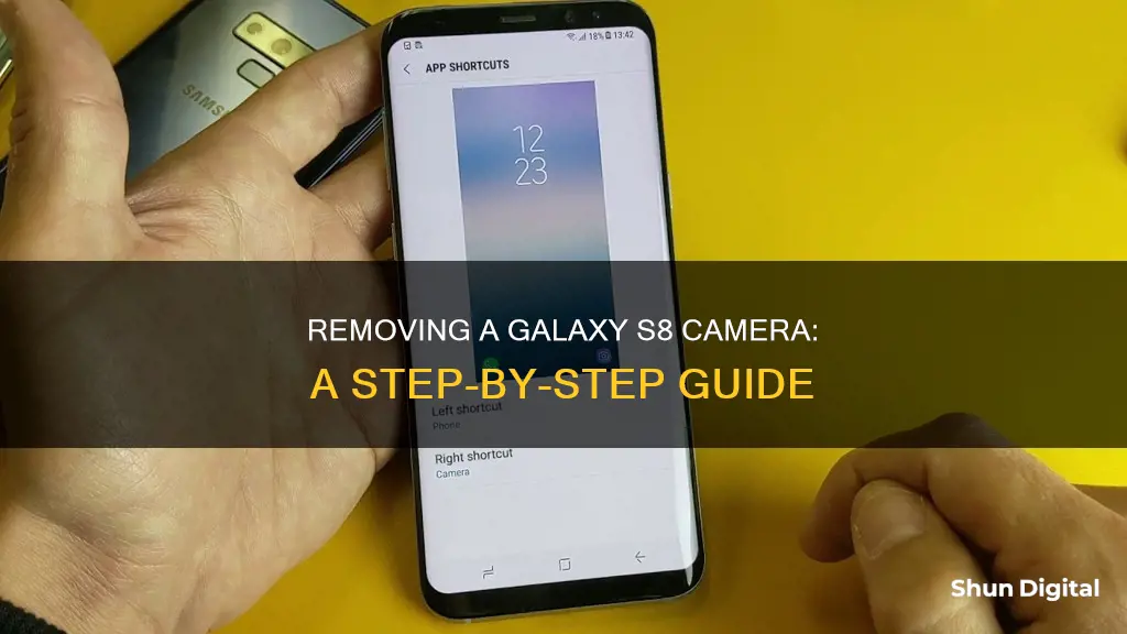 how to remove a camera from a galaxy s8