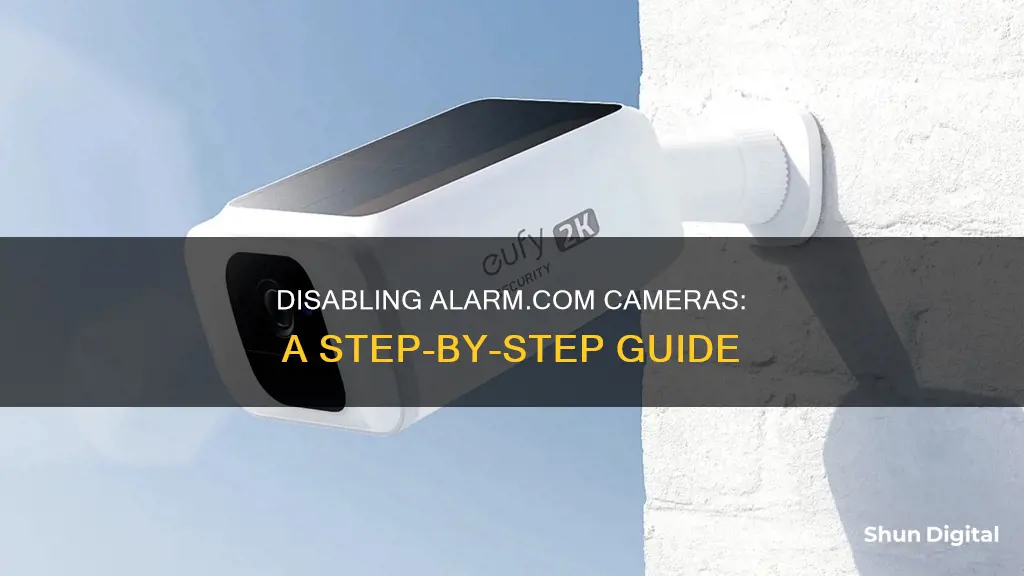 how to remove a camera from alarm com