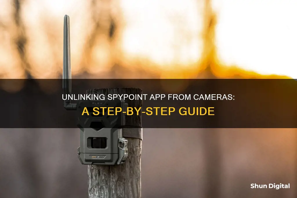 how to remove a camera from my spypoint app