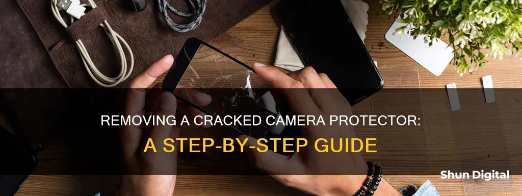 how to remove a cracked camera protector