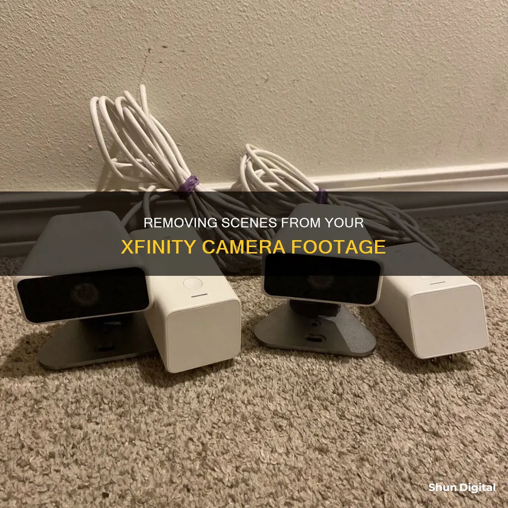 how to remove a sene off xfinity camera