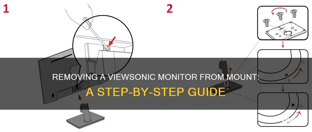 how to remove a viewsonic monitor from mount