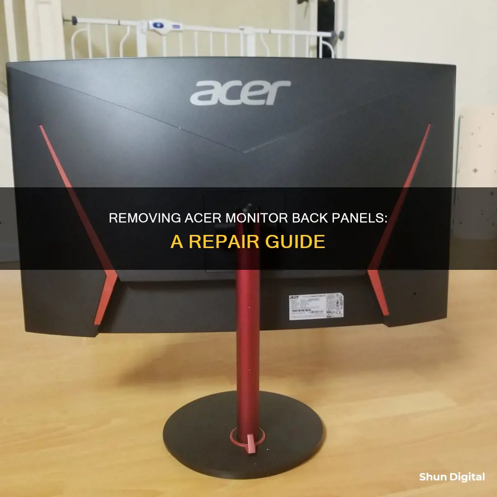 how to remove acer monitor back panel repair manual