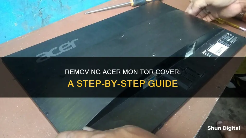 how to remove acer monitor cover