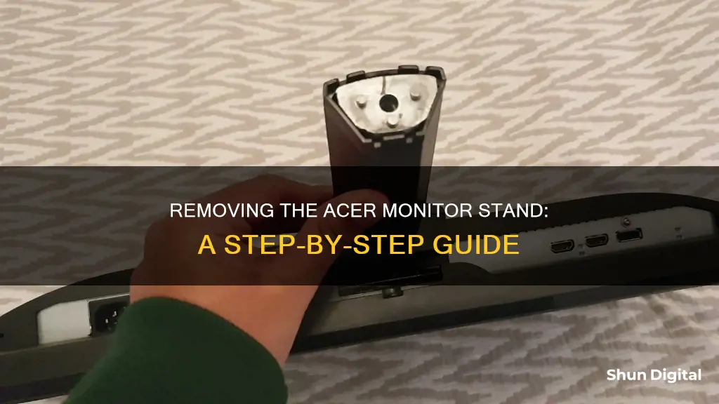 how to remove acer monitor stand