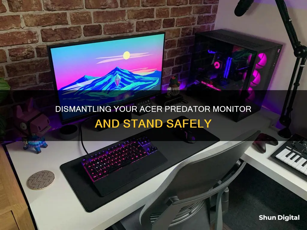 how to remove acer predator monitor from stand