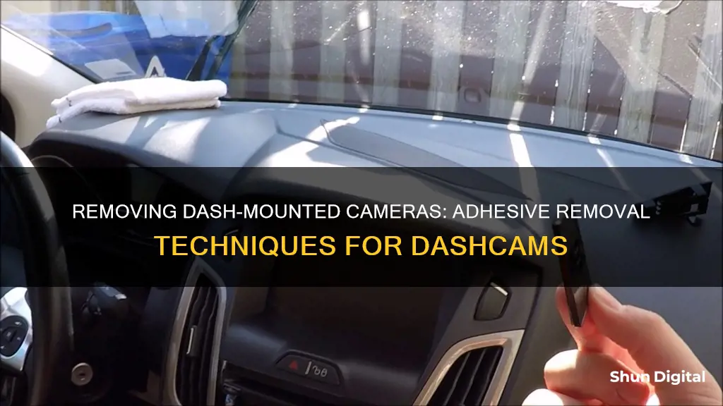 how to remove adhesive dash mounted camera