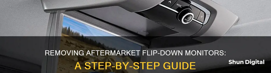 how to remove aftermmarket monitor flip down