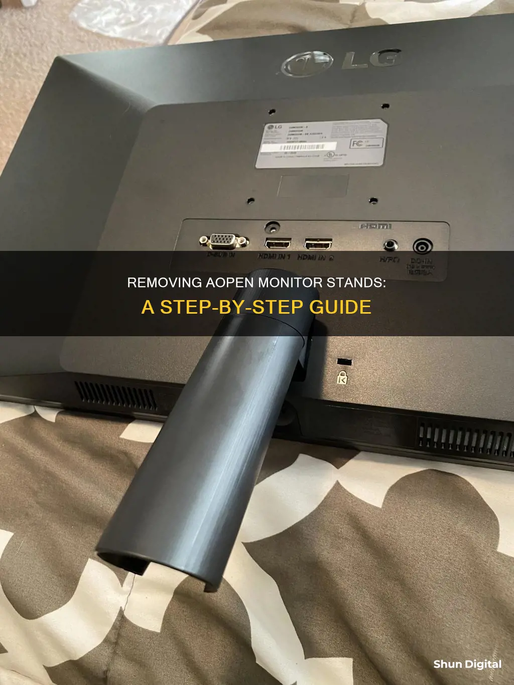 how to remove aopen monitor stand