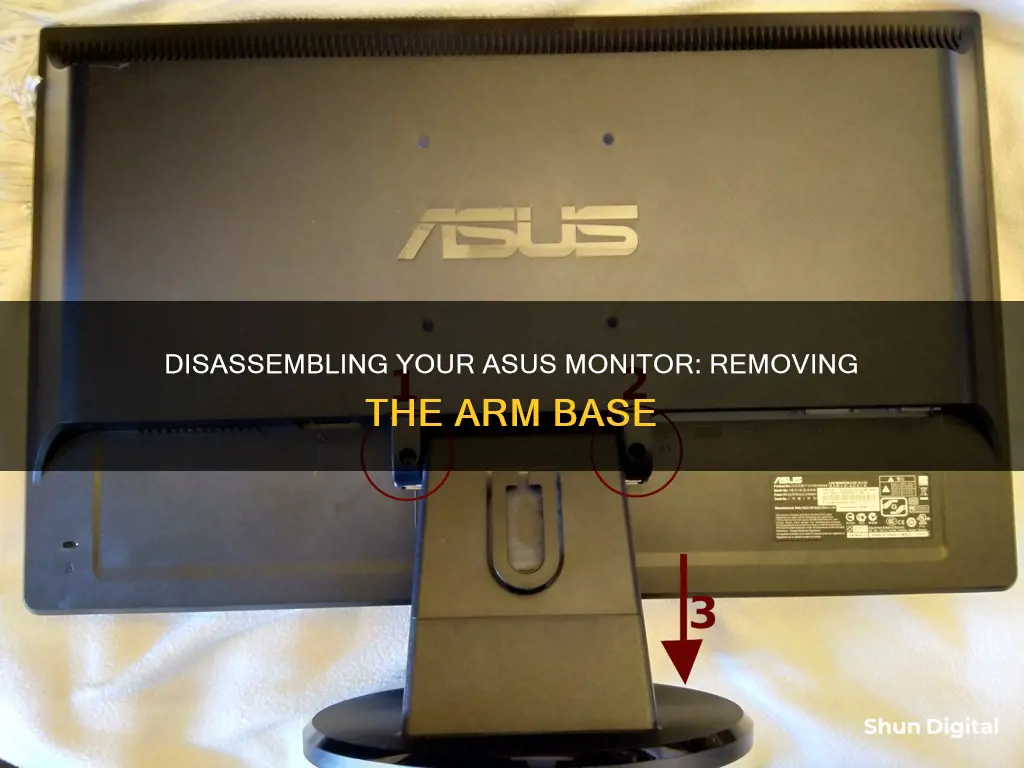 how to remove arm base on asus monitor