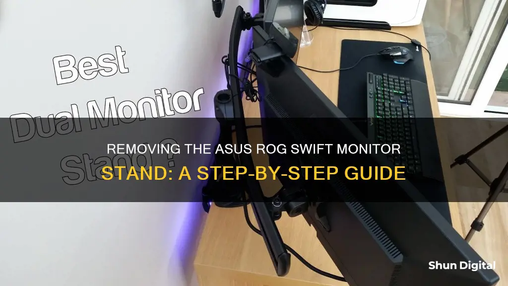 how to remove asus rog swift monitor stand