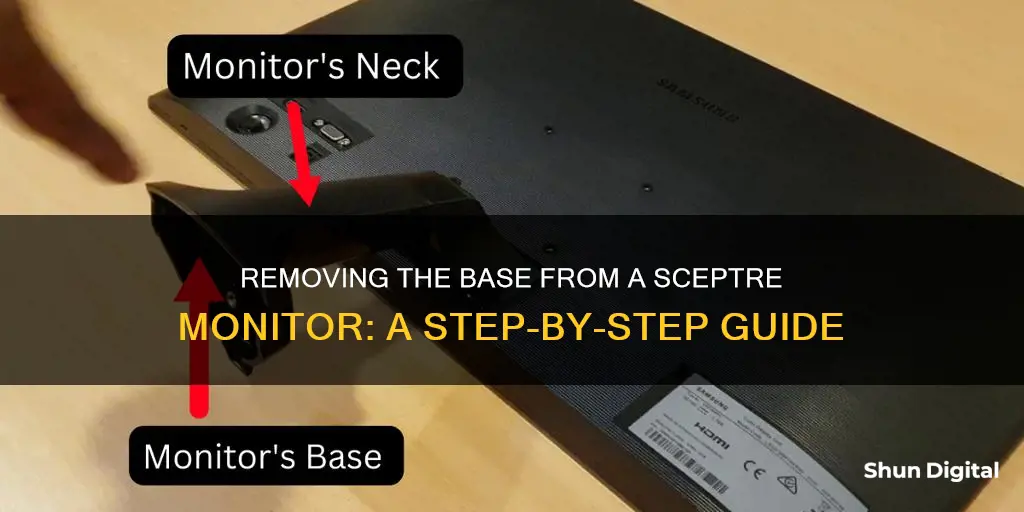 how to remove base from sceptre monitor