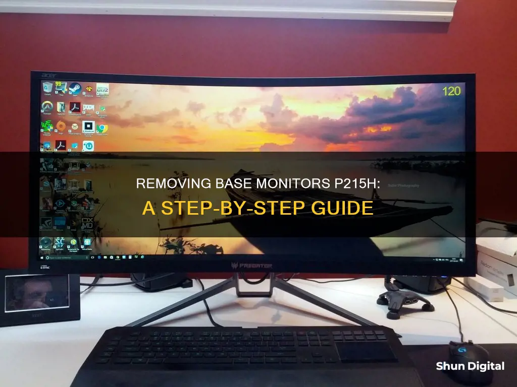 how to remove base monitors p215h