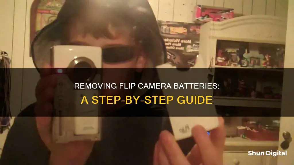 how to remove battery from flip camera