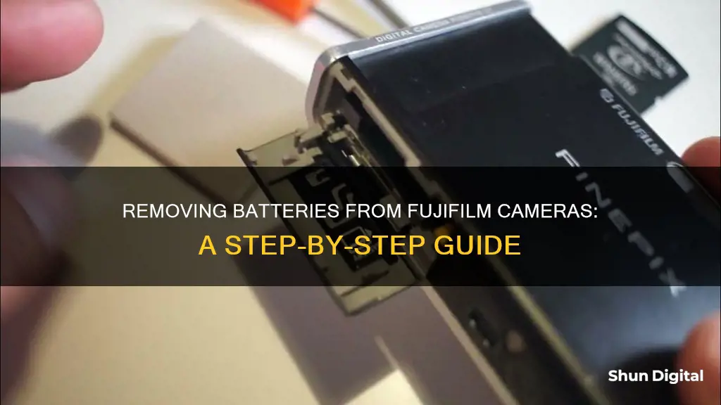 how to remove battery from fujifilm camera