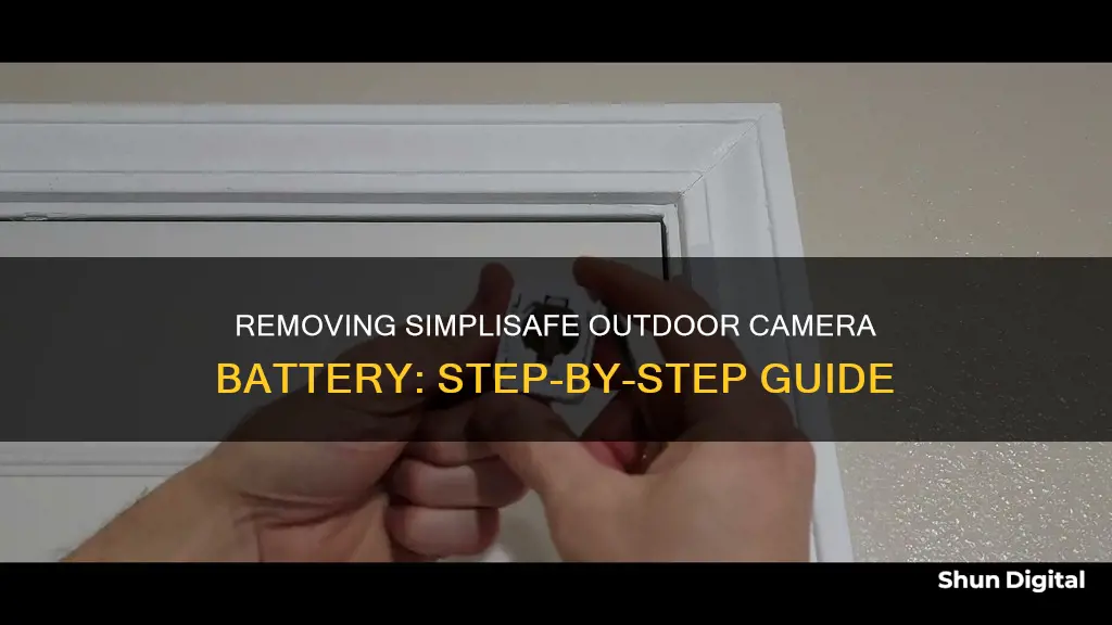 how to remove battery from simplisafe outdoor camera