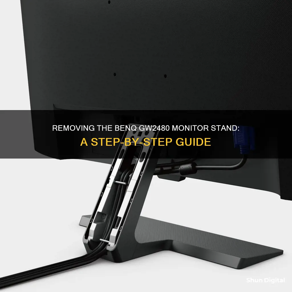 how to remove benq gw2480 monitor stand