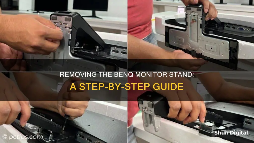 how to remove benq monitor stand