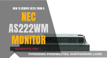 Removing the Bezel from Your NEC AS222WM Monitor