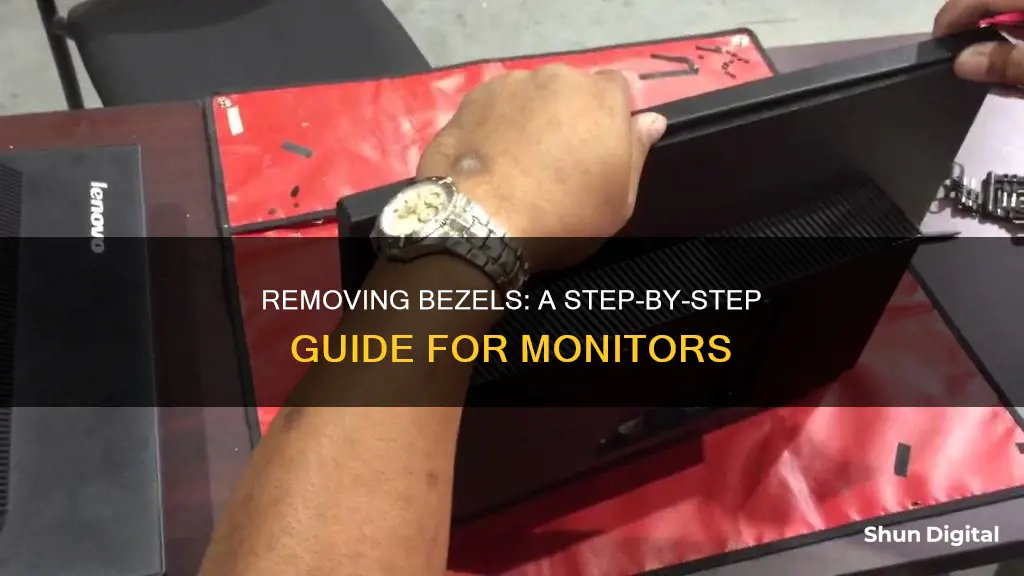 how to remove bezel from monitor